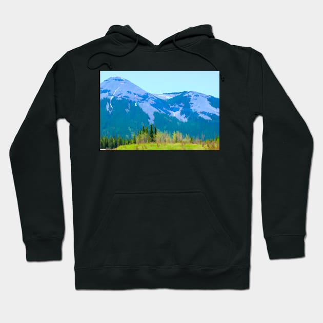 Rocky mountain illustration Hoodie by CanadianWild418